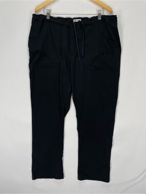 Koi Lite Scrub Pants Men’s XL Short Black Drawstring Mechanical Stretch Medical